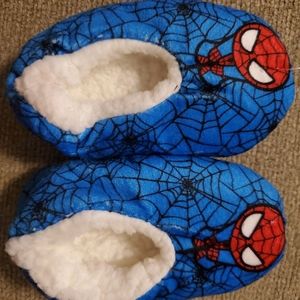 MARVEL SPIDER MAN slipper fuzzy babba cozy warm